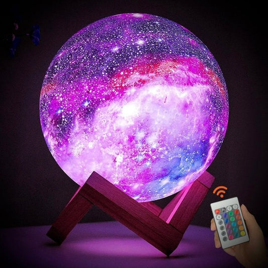 Moon Lamp 3D 16 color changing galaxy light with remote
