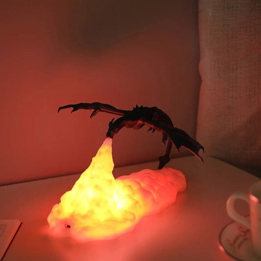 Dragon Lamp 3D fire breathing dragon light night light for kids